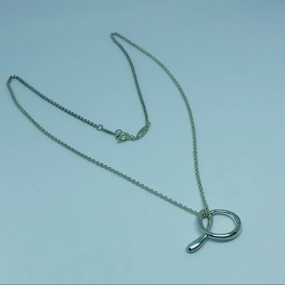 SOLD Tiffany & Co Alphabet Letter A Necklace with BOX RIBBON - Picture 9 of 12